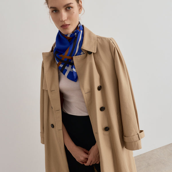 GALA Silk Scarf royal blue