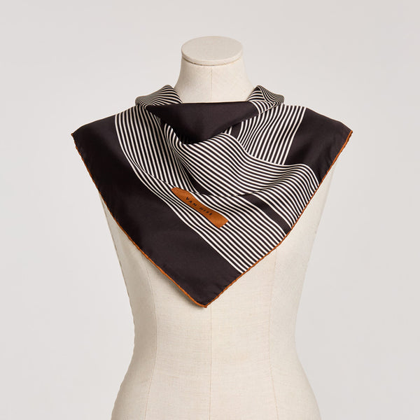 Weave Silk Scarf black