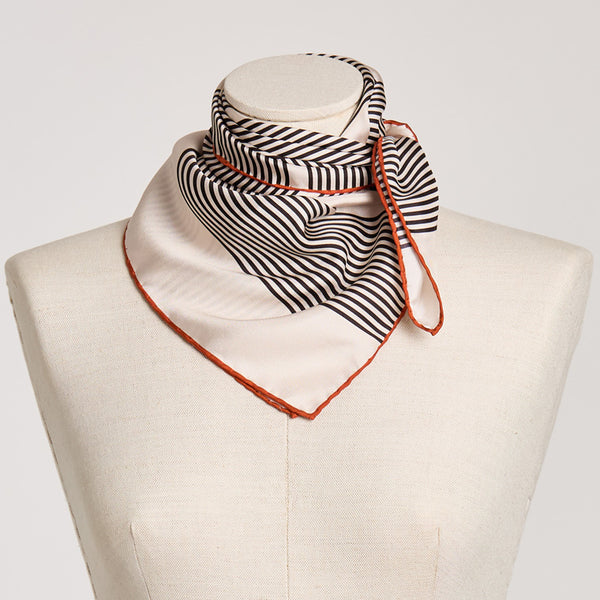 Weave Silk Scarf cream