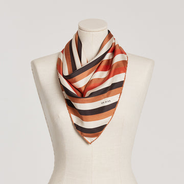 DIAGONAL Silk Scarf orange