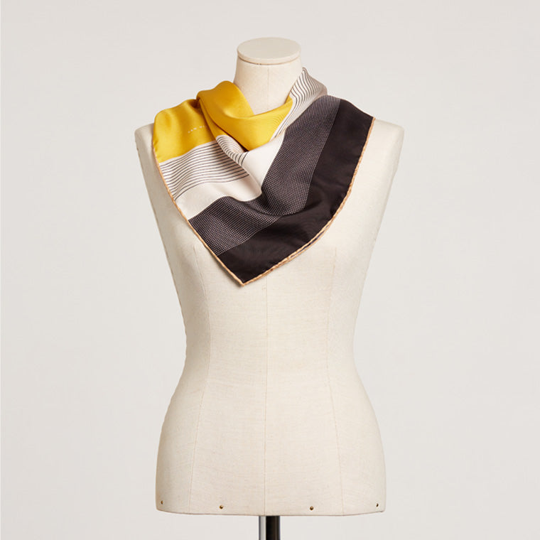 Block Square Silk Scarf