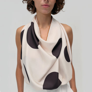 The CANDELA silk scarf wrap 120cm  / bone