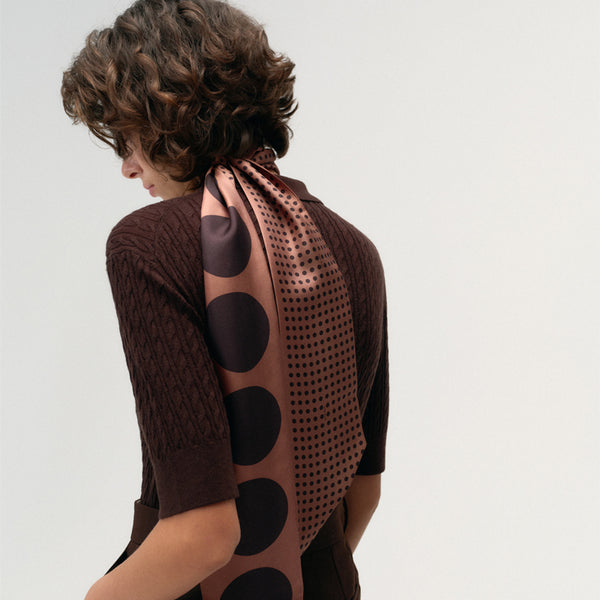 The LOLA Silk Scarf mocha