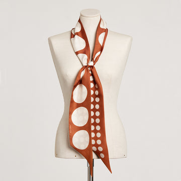 The LOLA Silk Scarf tobacco