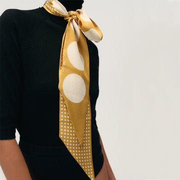 The LOLA Silk Scarf mustard