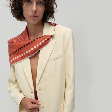 The MINI DOT Silk Scarf / caldera