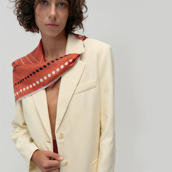 The MINI DOT Silk Scarf / caldera