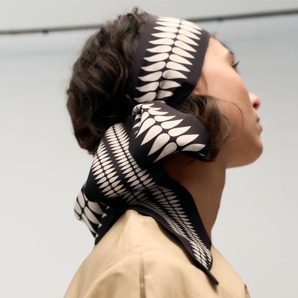 NOLITA Leaf Silk Scarf black