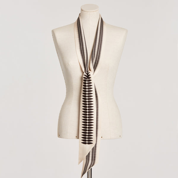 NOLITA Leaf Silk Scarf chalk