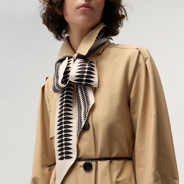 NOLITA Leaf Silk Scarf chalk