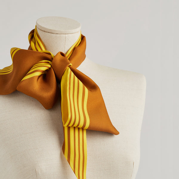 Vero Stripe Scarf yellow
