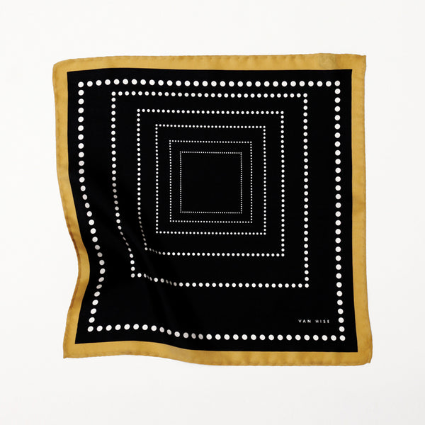 Dots Pocket Square Black